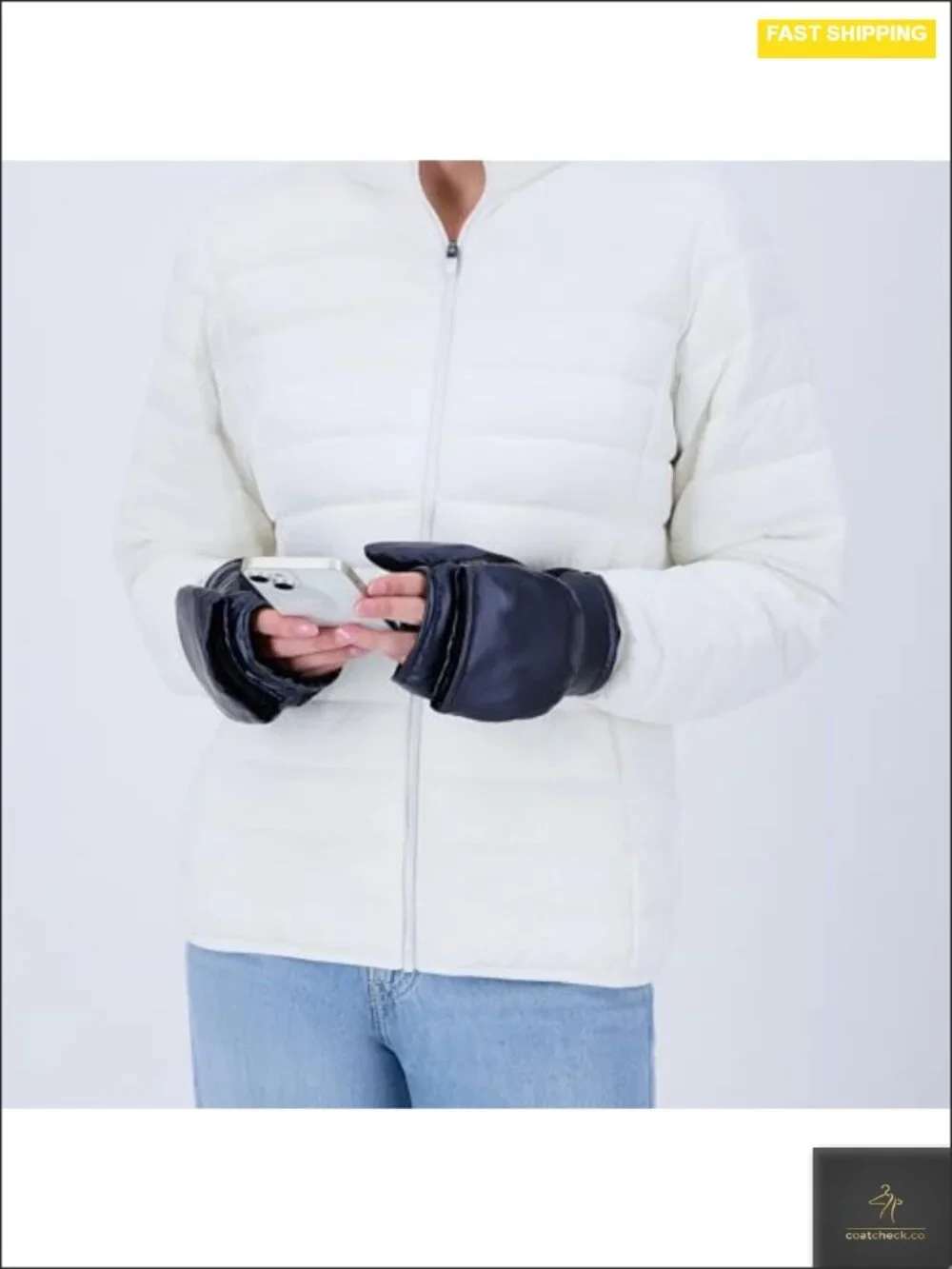Water Repellent Touchscreen Gloves with Flip Top Mittens SmarTouch SleekHeat